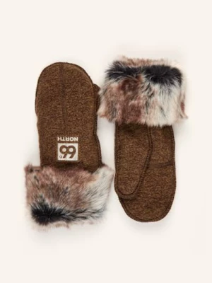 Obrázek produktu 66°North Multifunkční Sportovní Rukavice Kaldi Arctic Mittens S Umělou Kožešinou hnědá