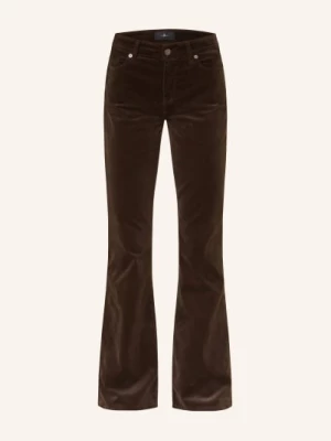Obrázek produktu 7 For All Mankind Kalhoty S Rozšiřujícími Se Nohavicemi The Leggy Bootcut Z Velur 21f velvet chocolate