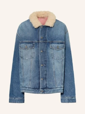 Obrázek produktu Acne Studios Oversized Džínová Bunda S Umělou Kožešinou modrá / béžová
