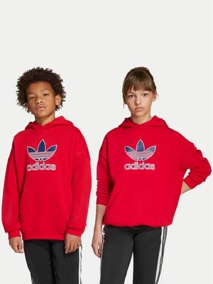 Obrázek produktu adidas Mikina Trefoil JV8652 Červená Loose Fit