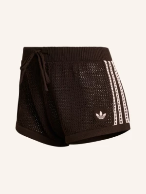 Obrázek produktu Adidas Originals Háčkované Šortky Knitted Crochet tmavě hnědá