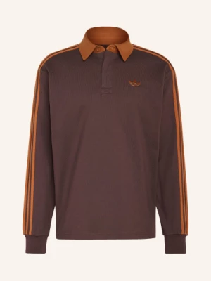 Obrázek produktu Adidas Originals Jerseyové Polo Tričko 3streifen tmavě hnědá / koňaková