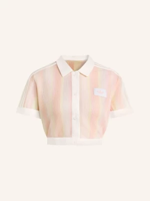 Obrázek produktu Adidas Originals Polo Tričko Striped Cropped světle růžová / tmavě žlutá / bílá