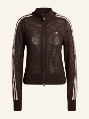 Obrázek produktu Adidas Originals Svetr Knitted Crochet Firebird tmavě hnědá / světle růžová