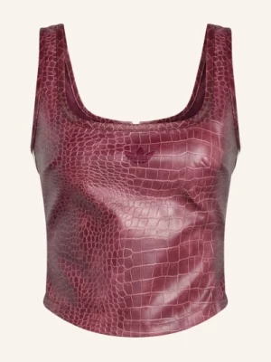 Obrázek produktu Adidas Originals Top V Koženém Vzhledu tmavě červená
