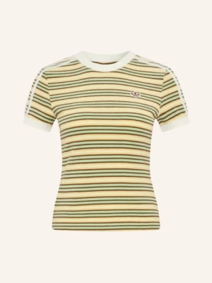 Obrázek produktu Adidas Originals Tričko Adidas Originals Summer Glow Slim Striped Z Froté béžová / tmavě hnědá / světle zelená