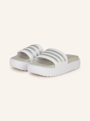 Obrázek produktu Adidas Pantofle Na Platformě Adilette Platform bílá / stříbrná