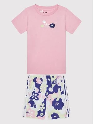 Obrázek produktu adidas Sada T-shirt a šortky Flower Print HC1949 Růžová Regular Fit
