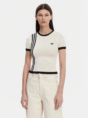 Obrázek produktu adidas T-Shirt Knitted 3-Stripes JJ0961 Béžová Slim Fit