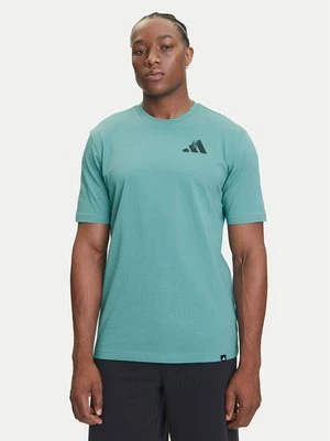 Obrázek produktu adidas T-Shirt Yay Sports Verbiage Graphic JY1830 Tyrkysová Regular Fit