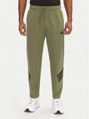 Obrázek produktu adidas Teplákové kalhoty Future Icons 3-Stripes JD4891 Zelená Loose Fit