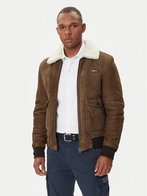 Obrázek produktu Aeronautica Militare Kožená bunda 252PN0163U100893 Hnědá Regular Fit