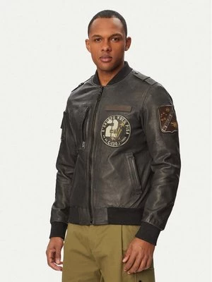 Obrázek produktu Aeronautica Militare Kožená bunda 261PN5055U100839 Černá Regular Fit