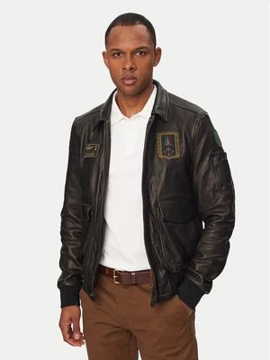 Obrázek produktu Aeronautica Militare Kožená bunda 261PN5057U100839 Černá Regular Fit