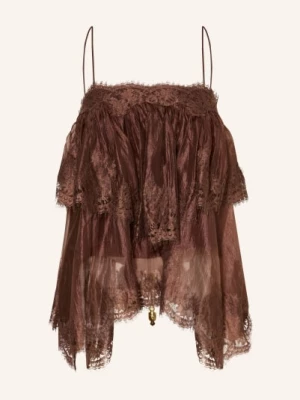 Obrázek produktu Aje. Top Ophelia Lace Cami S Krajkou tmavě hnědá