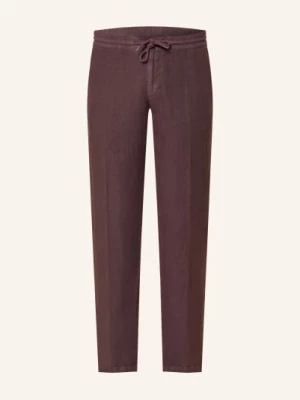 Obrázek produktu Alberto Lněné Kalhoty House V Joggingovém Stylu Tapered Fit tmavě červená
