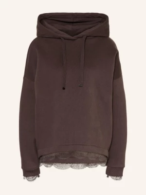 Obrázek produktu Allsaints Mikina S Kapucí Nia S Krajkou tmavě hnědá