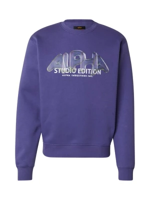 Obrázek produktu ALPHA INDUSTRIES Mikina 'Studio Edition Vibe'  tmavě fialová / bílá
