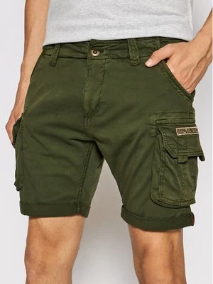 Obrázek produktu Alpha Industries Šortky z materiálu Crew 176203 Zelená Slim Fit