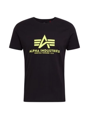 Obrázek produktu ALPHA INDUSTRIES Tričko 'Basic T Neon Print'  svítivě žlutá / černá