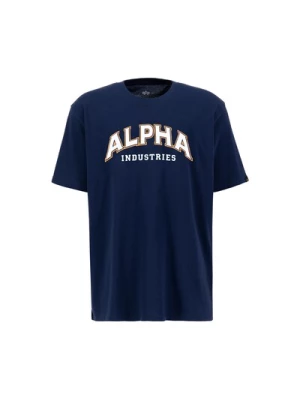 Obrázek produktu ALPHA INDUSTRIES Tričko 'College'  námořnická modř / meruňková / bílá
