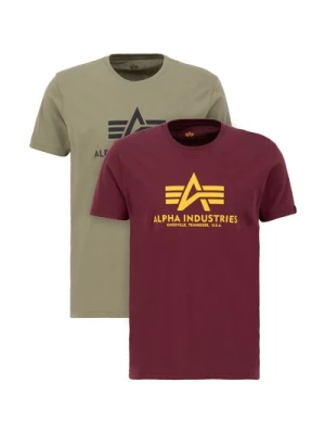 Obrázek produktu ALPHA INDUSTRIES Tričko  žlutá / khaki / burgundská červeň / černá