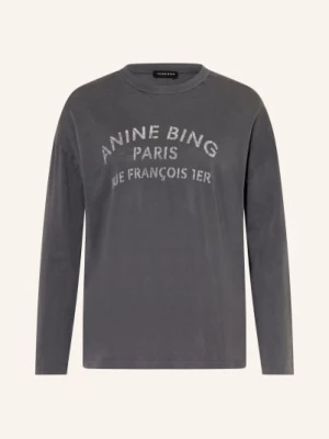 Obrázek produktu Anine Bing Tričko S Dlouhým Rukávem Ivan černá / světle šedá