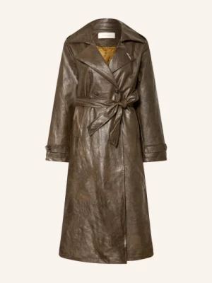 Obrázek produktu Another Cotton Lab Trenchcoat V Koženém Vzhledu hnědá