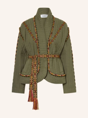 Obrázek produktu Ba&Sh Bunda Cocoon khaki / červená / žlutá