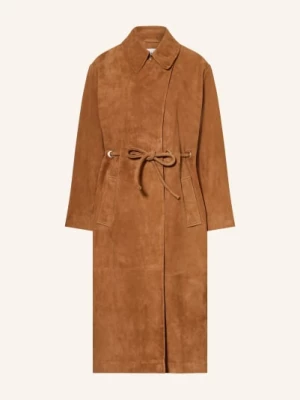 Obrázek produktu Ba&Sh Trenchcoat Matte V Koženém Vzhledu hnědá