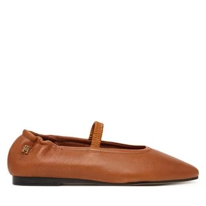 Obrázek produktu Baleríny Tommy Hilfiger Soft Leather Ellastic Ballerina FW0FW09245 Hnědá