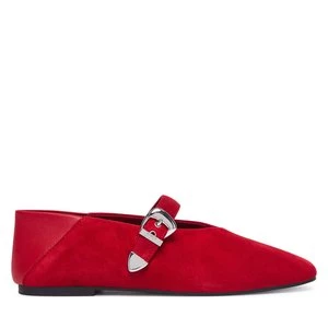 Obrázek produktu Baleríny Tommy Jeans Tjw Ballerina Suede EN0EN03067 Červená