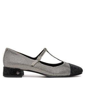 Obrázek produktu Baleríny Tory Burch Cap-Toe T-Strap Pave Heeled 159830 Stříbrná