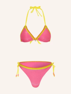 Obrázek produktu Banana Moon Trojúhelníkové Bikiny Blucostora Shin S Třpytivou Přízí růžová / neonově žlutá