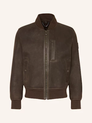 Obrázek produktu Belstaff Kožená Bunda Ridge tmavě hnědá
