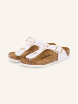 Obrázek produktu Birkenstock Prstové Sandály Gizeh Flowers S Cvočky bílá / zlatá / růžová