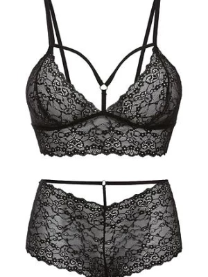 Obrázek produktu "Biustonosz bustier + figi panty ""ouvert"" (2 części)" bonprix