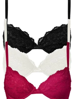 Obrázek produktu Biustonosz push up z delikatną koronką (3 szt.) bonprix