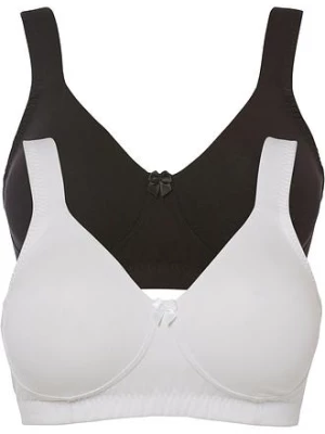 Obrázek produktu Biustonosz typu T-shirt optycznie zmniejszający biust, bez fiszbinów, z bawełną organiczną (2 szt.) bonprix