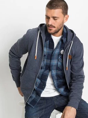 Obrázek produktu Bluza rozpinana z kapturem, z detalami z imitacji skóry bonprix