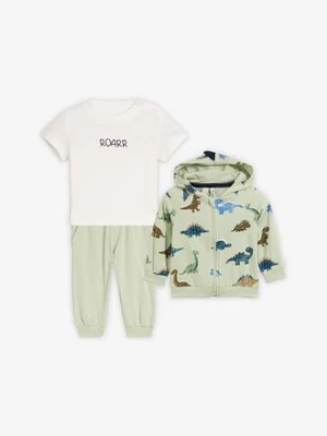 Obrázek produktu Bluza, T-shirt i spodnie dresowe z czystej bawełny organicznej (3 części) bonprix