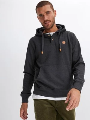Obrázek produktu Bluza z kapturem z detalami z imitacji skóry z miękko szorstkowaną stroną wewnętrzną bonprix