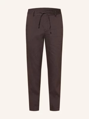 Obrázek produktu Boss Chino Perin Tapered Fit S Lnem tmavě hnědá