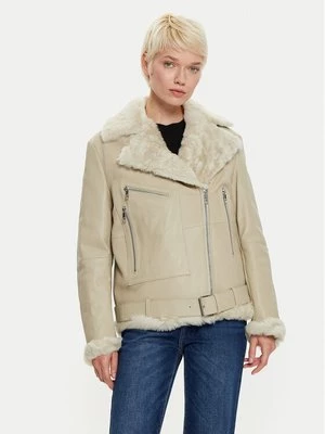 Obrázek produktu Boss Kožená bunda 50524016 Écru Regular Fit