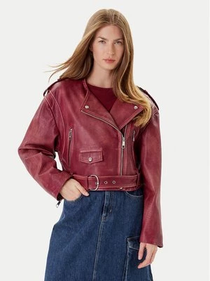 Obrázek produktu BOSS Kožená bunda C_Sadora 50543026 Bordó Regular Fit