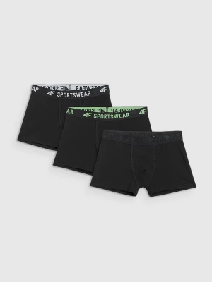 Obrázek produktu Boxerky spodní prádlo (3-pack) chlapecké - černé 4F