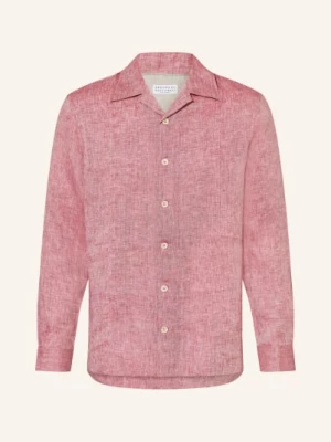 Obrázek produktu Brunello Cucinelli Lněná Košile Comfort Fit červená / bílá