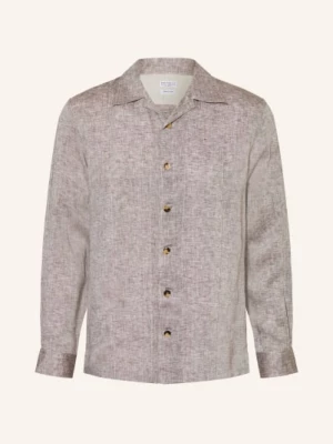 Obrázek produktu Brunello Cucinelli Lněná Košile Comfort Fit tmavě hnědá / bílá