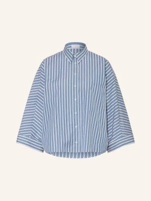 Obrázek produktu Brunello Cucinelli Oversized Košile S 3/4 Rukávy tmavě modrá / hnědá / bílá