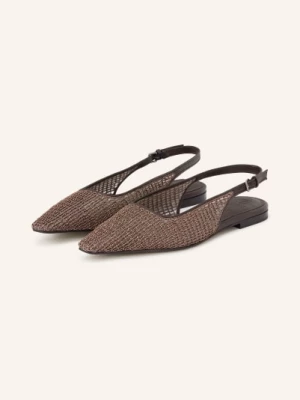 Obrázek produktu Brunello Cucinelli Slingballerinas S Ozdobnými Kameny tmavě hnědá / koňaková